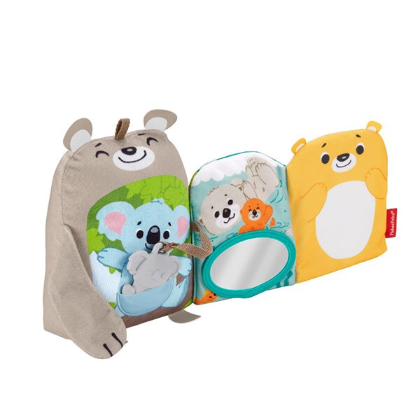 Jucarie interactiva FISHER PRICE Carticica textila MTGJD37O, 3 luni+, multicolor