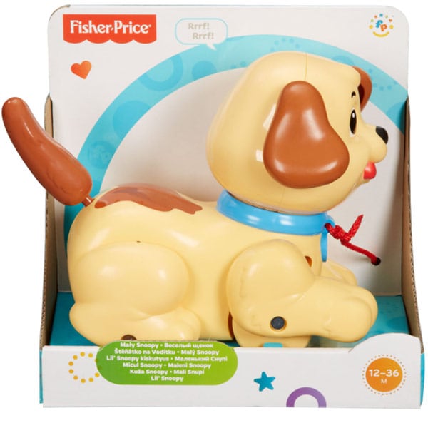 Jucarie interactiva FISHER PRICE Catelusul plimbaret MTH9447O, 12 luni+, maro-rosu