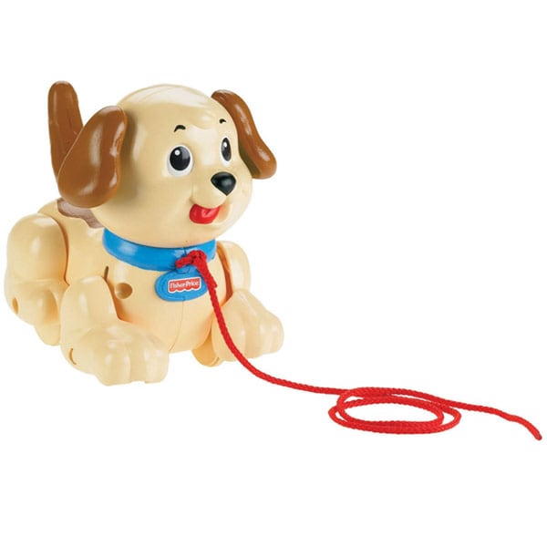 Jucarie interactiva FISHER PRICE Catelusul plimbaret MTH9447O, 12 luni+, maro-rosu