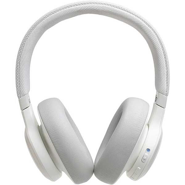 Casti JBL Live 650BTNC, Bluetooth, Over-ear, Microfon, Noise Cancelling, alb