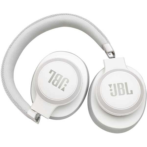 Casti JBL Live 650BTNC, Bluetooth, Over-ear, Microfon, Noise Cancelling, alb