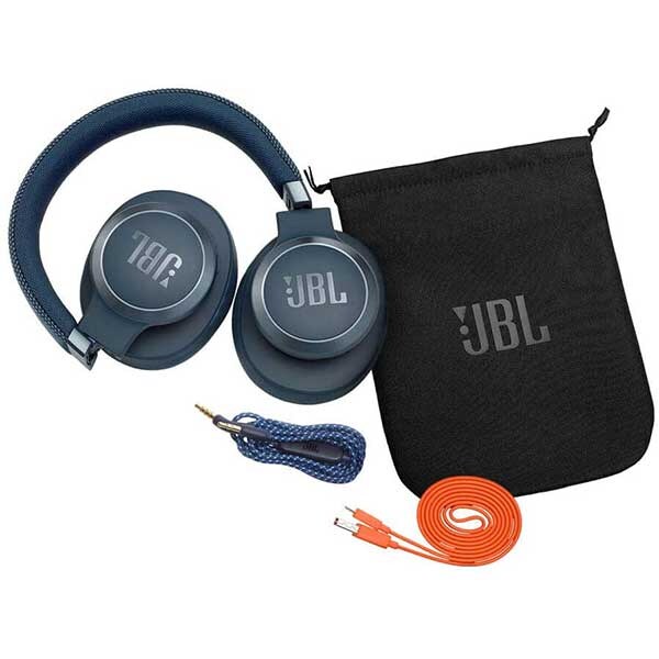 Casti JBL Live 650BTNC, Bluetooth, Over-ear, Microfon, Noise Cancelling, albastru
