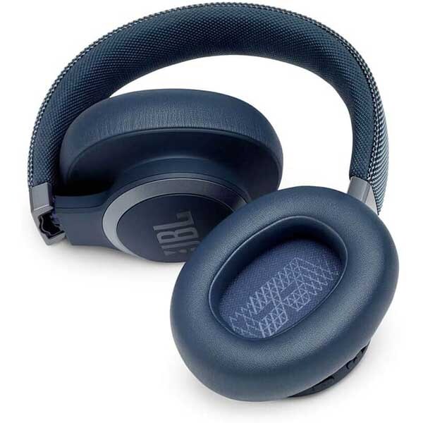 Casti JBL Live 650BTNC, Bluetooth, Over-ear, Microfon, Noise Cancelling, albastru
