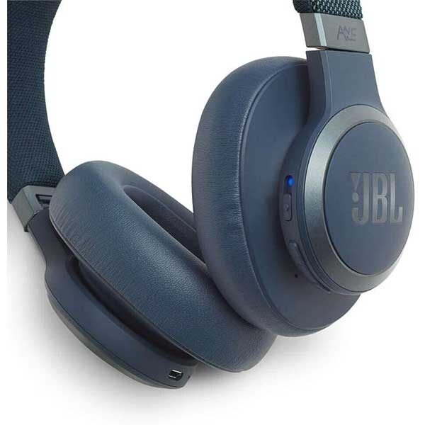 Casti JBL Live 650BTNC, Bluetooth, Over-ear, Microfon, Noise Cancelling, albastru