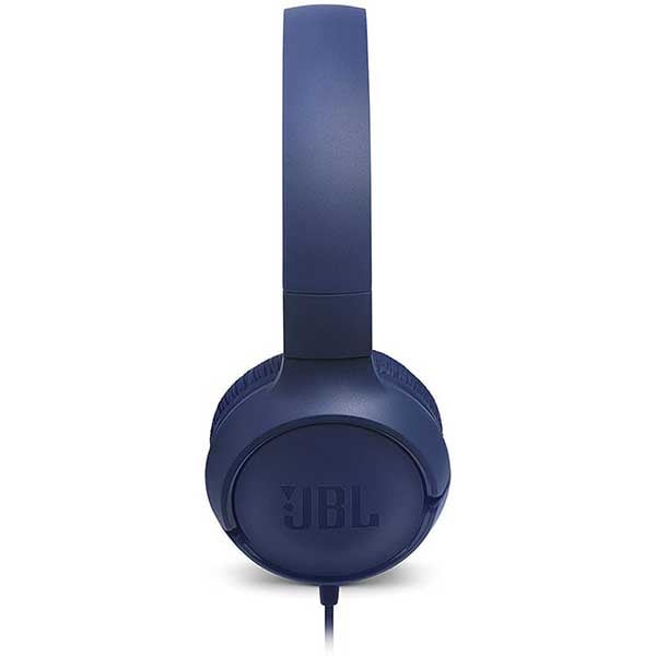 Casti JBL Tune 500, Cu fir, On-ear, Microfon, albastru