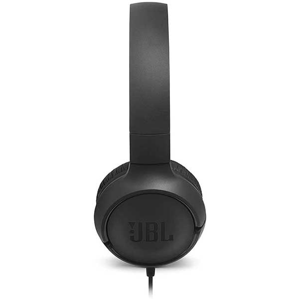 Casti JBL Tune 500, Cu fir, On-ear, Microfon, negru