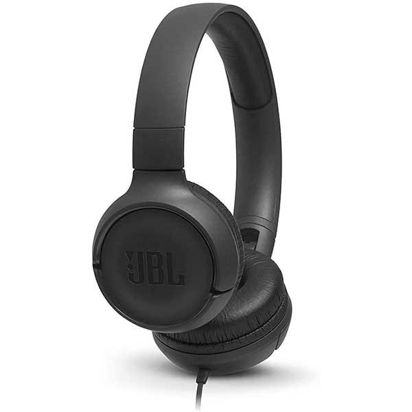 Casti JBL Tune 500, Cu fir, On-ear, Microfon, negru