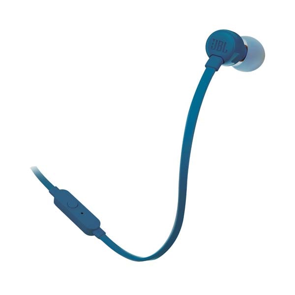 Casti JBL TUNE 110, Cu Fir, In-Ear, Microfon, albastru