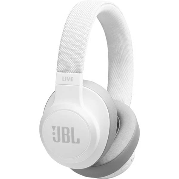 Casti JBL Live 500BT, Bluetooth, Over-ear, Microfon, alb