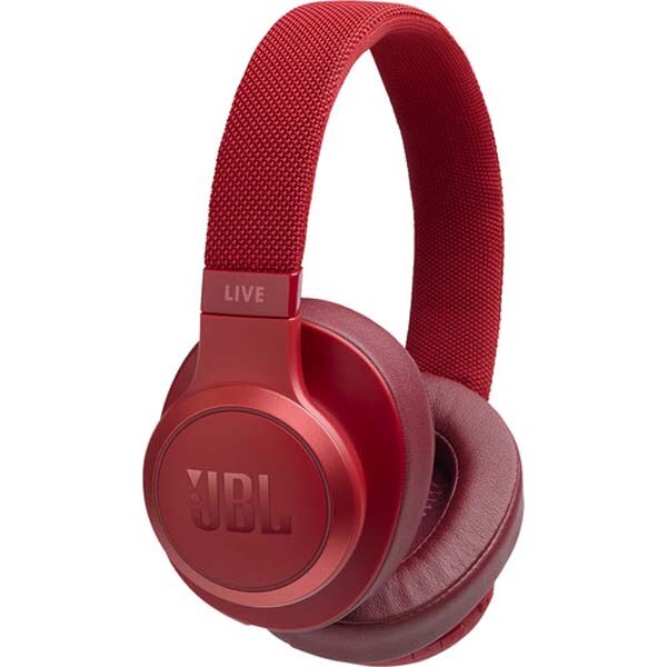 Casti JBL Live 500BT, Bluetooth, Over-ear, Microfon, rosu