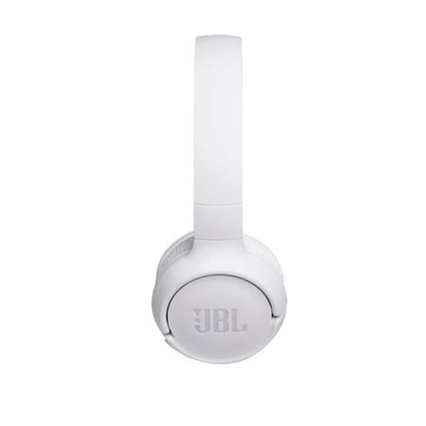 Casti JBL Tune 500BT, Bluetooth, On-ear, Microfon, alb