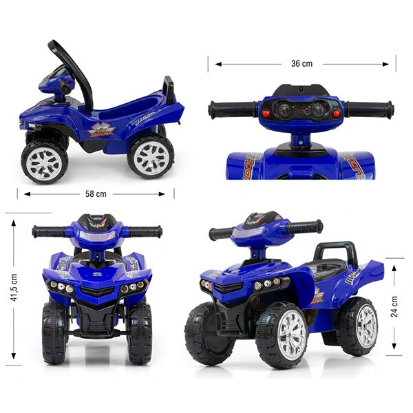 ATV MILLY MALLY Monster M27522, 18 luni+, albastru-negru
