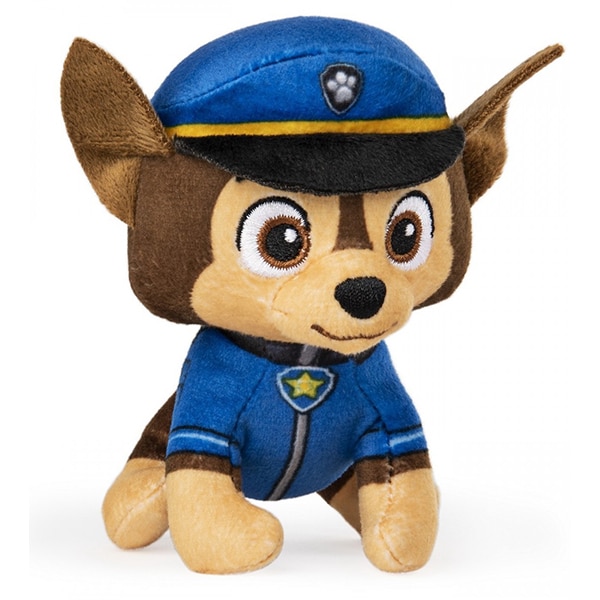 Jucarie de plus PAW PATROL Chase 6055105_20121059, 3 ani+, 13 cm, albastru-maro 