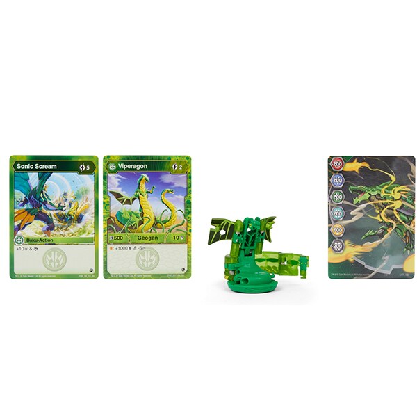 Figurina BAKUGAN Viperagon S3 Geogan 6059850_20129003, 6 ani+, verde