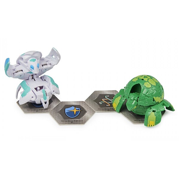 Set 2 figurine BAKUGAN S3 Turtonium si Vicerox 6060138_201295554, 6 ani+, alb-verde