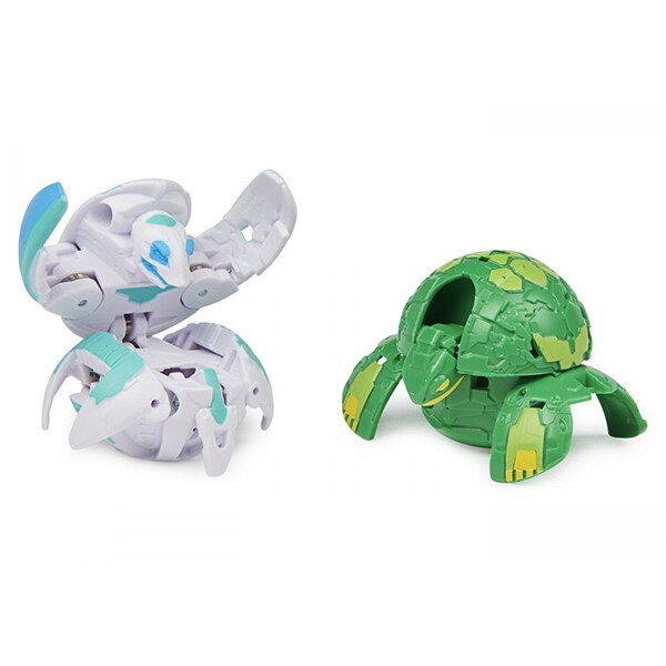 Set 2 figurine BAKUGAN S3 Turtonium si Vicerox 6060138_201295554, 6 ani+, alb-verde