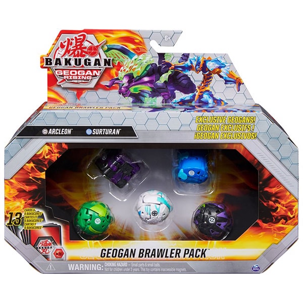 Set figurine BAKUGAN Geogan Brawler Arcleon Si Surturan 6060272_20129973, 6 ani+, multicolor