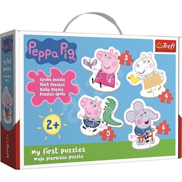Puzzle 4in1 TREFL Simpatica Peppa Pig 36086, 2 ani+,18 piese