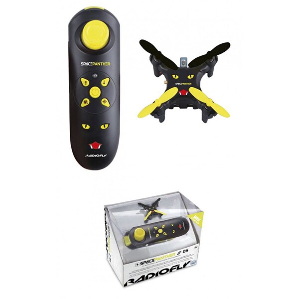 Mini drona cu radiocomanda RADIOFLY Space Panther 40003J, 12 ani+, raza actiune 25m, negru-galben 