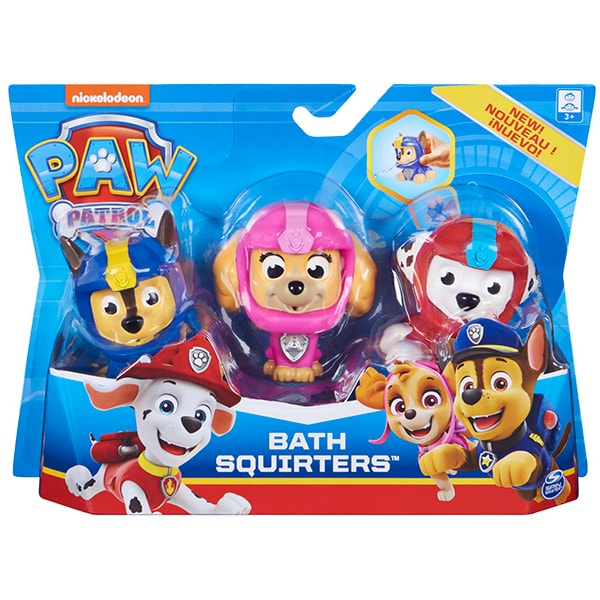 Set 3 figurine PAW PATROL Bath Squirters 6058528, 3 ani+, multicolor