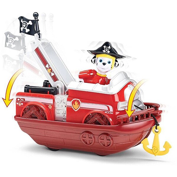 Set barcute SPIN MASTER Paw Patrol Pirate vehicles 6040214, 3 ani+, albastru-rosu