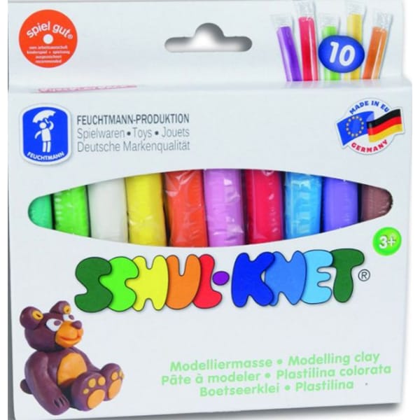 Plastilina FEUCHTMANN, 180g, 10 culori