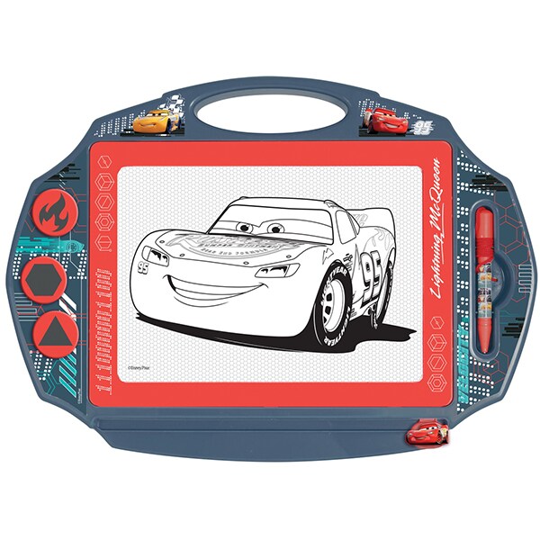 Tabla de scris ART GRECO Magic Scribbler - Cars 1028-12259, 3 ani+, rosu-gri inchis