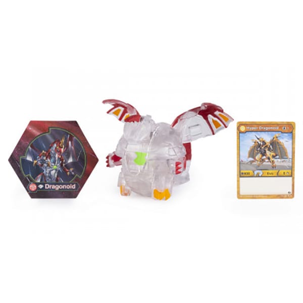 Figurina BAKUGAN Deka Jumbo - Diamond Dragonoid 6051238_20115360, 6 ani+, transparent-rosu