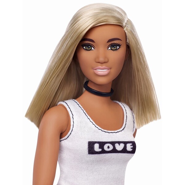 Papusa BARBIE Fashionista MTFBR37-FXL51, 3 ani+, alb-roz