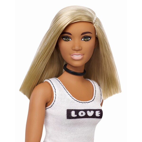 Papusa BARBIE Fashionista MTFBR37-FXL51, 3 ani+, alb-roz