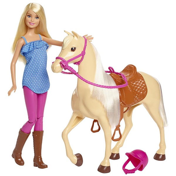 Set BARBIE Papusa si cal MTFXH13, 3 ani+, multicolor