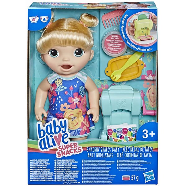 Papusa bebelus BABY ALIVE Snackin' Shapes E3694, 3 ani+, multicolor 
