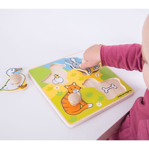 Puzzle BIGJIGS Animale de companie BJ224, 12 luni+, 4 piese