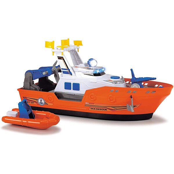 Barca de salvare DICKIE Harbour Rescue 203308375, 3 ani+, alb-portocaliu