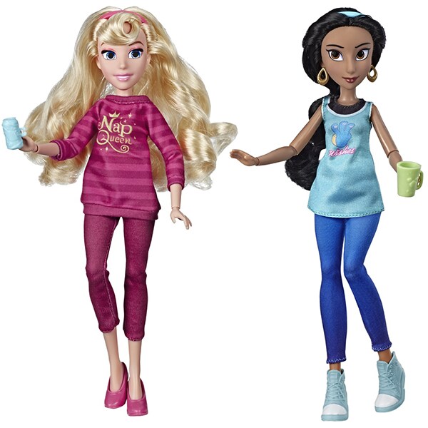 Set papusi DISNEY PRINCESS Aurora Si Jasmin E7356_E7416, 3 ani+, multicolor