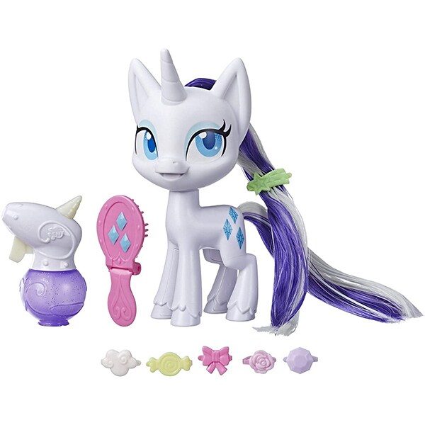 Figurina MY LITTLE PONY Rarity cu par care creste E9104, 3 ani+, alb-mov