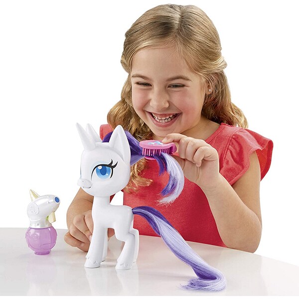 Figurina MY LITTLE PONY Rarity cu par care creste E9104, 3 ani+, alb-mov