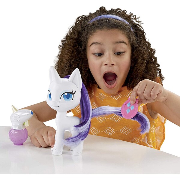 Figurina MY LITTLE PONY Rarity cu par care creste E9104, 3 ani+, alb-mov