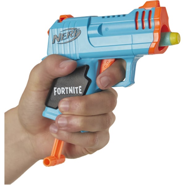 Blaster NERF Fortnite Microshots HC-R E6751, 8 ani+, albastru-portocaliu