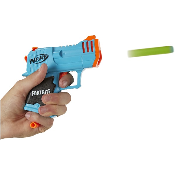Blaster NERF Fortnite Microshots HC-R E6751, 8 ani+, albastru-portocaliu