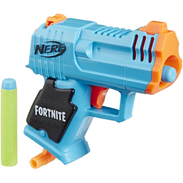 Blaster NERF Fortnite Microshots HC-R E6751, 8 ani+, albastru-portocaliu