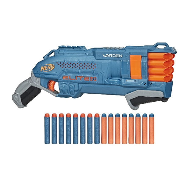 Blaster NERF Elite 2.0 Warden DB-8 E9959, 8 ani+, albastru-portocaliu