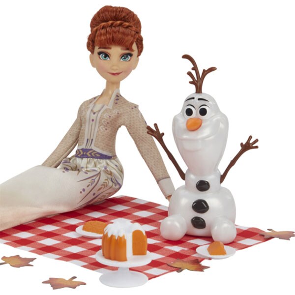 Papusa FROZEN Anna si Olaf la picnic F1583, 3 ani+, bej-mov