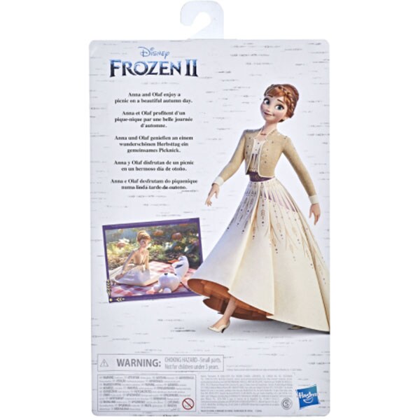 Papusa FROZEN Anna si Olaf la picnic F1583, 3 ani+, bej-mov