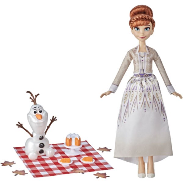 Papusa FROZEN Anna si Olaf la picnic F1583, 3 ani+, bej-mov