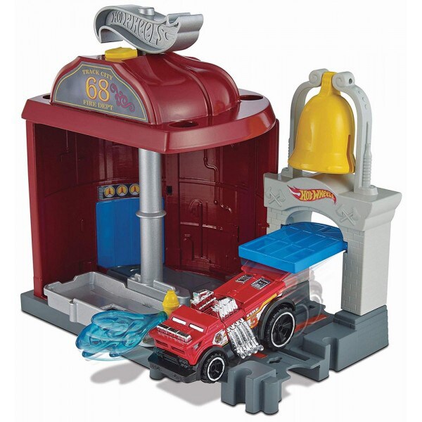 Set HOT WHEELS Statie de pompieri MTFRH28_FRH29, 4-8 ani, multicolor