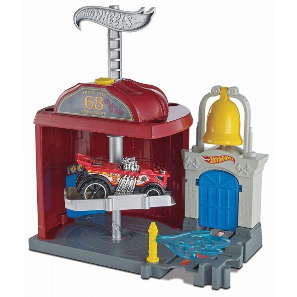 Set HOT WHEELS Statie de pompieri MTFRH28_FRH29, 4-8 ani, multicolor