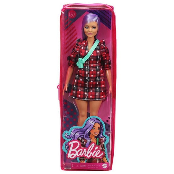 Papusa BARBIE Fashionista MTFBR37_GRB49, 3 ani+, rosu-alb