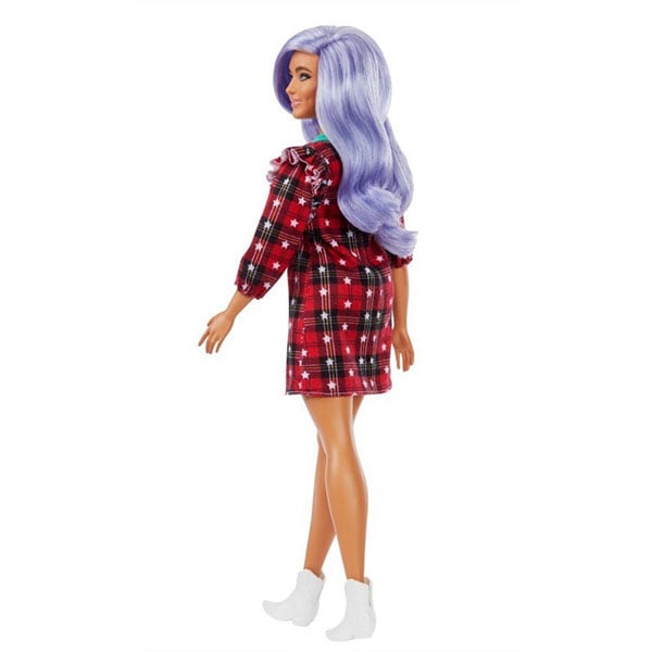 Papusa BARBIE Fashionista MTFBR37_GRB49, 3 ani+, rosu-alb