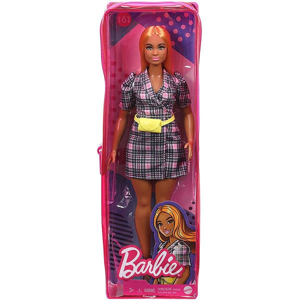 Papusa BARBIE Fashionista MTFBR37_GRB53, 3 ani+, roz-negru